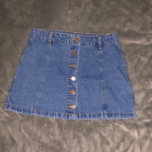 Denim Button Up Skirt